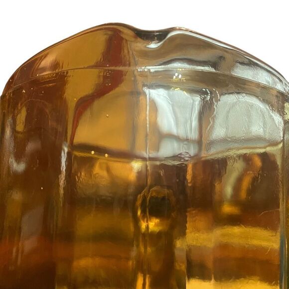 Vintage Amber Glass Jug Pitcher - Picture 4 of 8